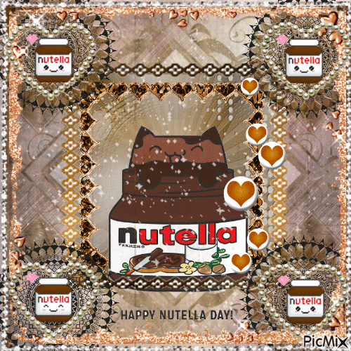 Nutella cat ❤️ elizamio - Бесплатный анимированный гифка