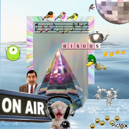 bisous on air - Darmowy animowany GIF