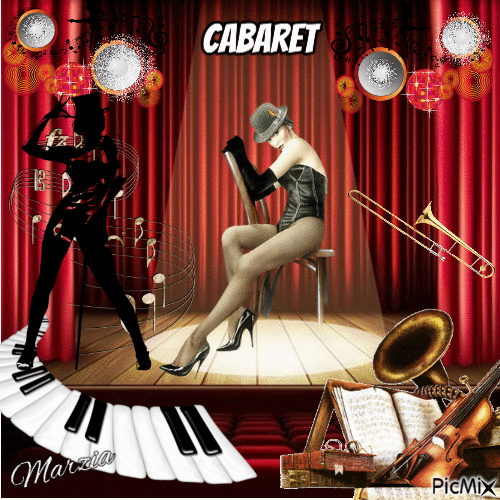 ragazza del cabaret - 免费动画 GIF