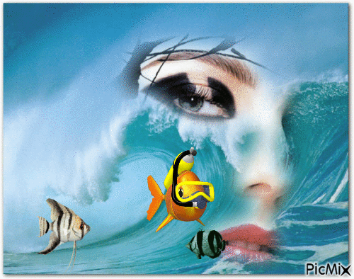 abstrait la mer - Zdarma animovaný GIF