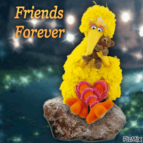 Big Bird and Radar - Friends Forever - Darmowy animowany GIF
