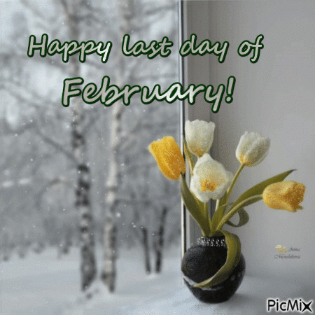 Last Day of February - Free animated GIF