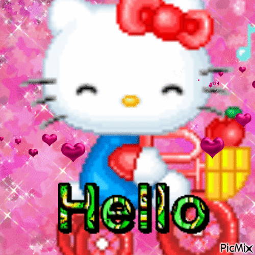Hello kity----Velo - Darmowy animowany GIF