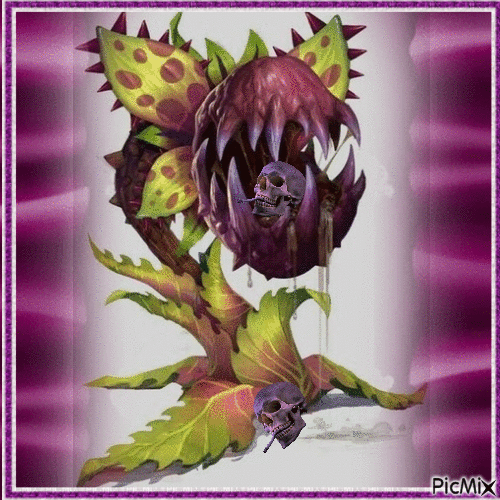 monster flower - GIF animate gratis