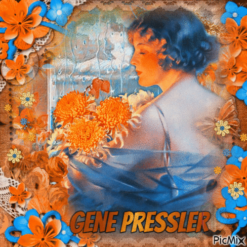 Vintage woman - Gene Pressler - GIF animé gratuit