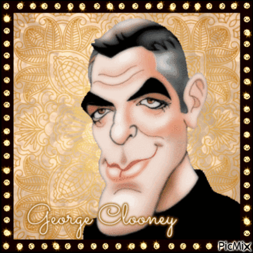 Caricature of a celebrity - Free animated GIF