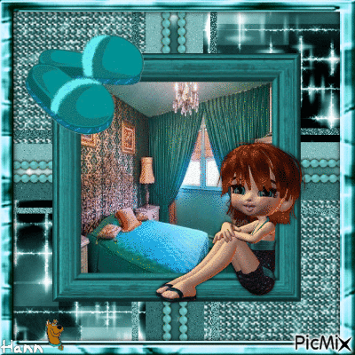 [♦]Slumber Party in Teal[♦] - 無料のアニメーション GIF