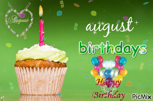 August Birthdays - Ücretsiz animasyonlu GIF