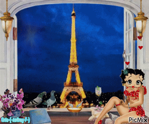 Bonne nuit-Betty Boop - 無料のアニメーション GIF