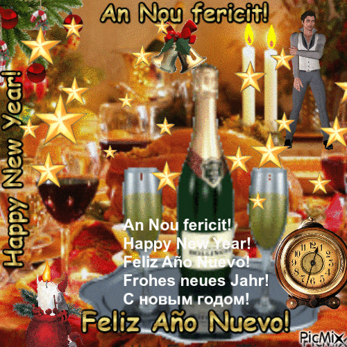 Feliz Año Nuevo!v - Zdarma animovaný GIF