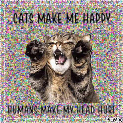 HUMANS MAKE MY HEAD HURT - Animovaný GIF zadarmo