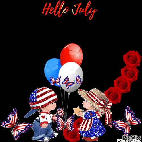 Hello July - 免费动画 GIF