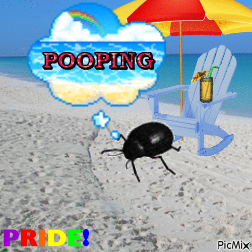 plight of the pooping beetle - Free animated GIF