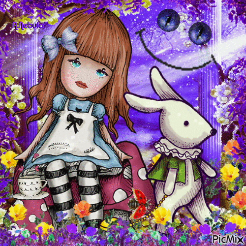Alice in Wonderland dolls/contest - GIF animado grátis