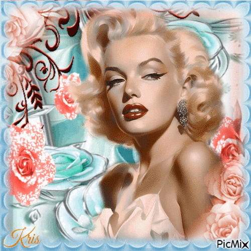 Portrait de Marilyn Monroe - Besplatni animirani GIF