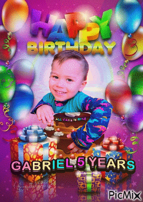 HAPPY BIRTHDAY GABRIEL - Бесплатный анимированный гифка