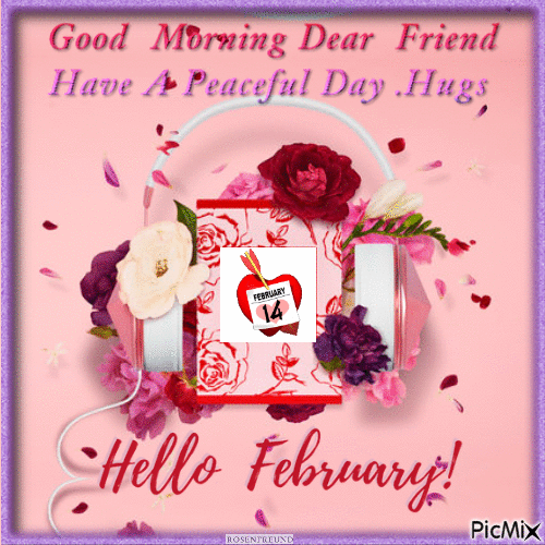 Hello  February--Good Morning - 無料のアニメーション GIF