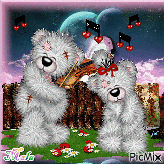 Peluche et amour - Free animated GIF