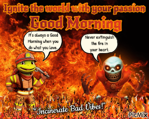 Incinerate Bad Vibes - Animovaný GIF zadarmo