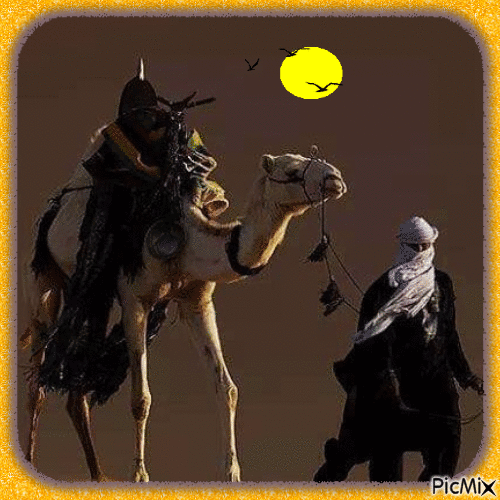 Nomades dans le désert !!!!! - Animovaný GIF zadarmo
