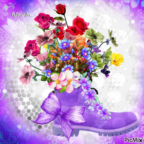 Flowers shoe - Nemokamas animacinis gif
