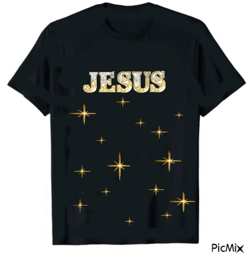 Jesus T shirt - GIF เคลื่อนไหวฟรี