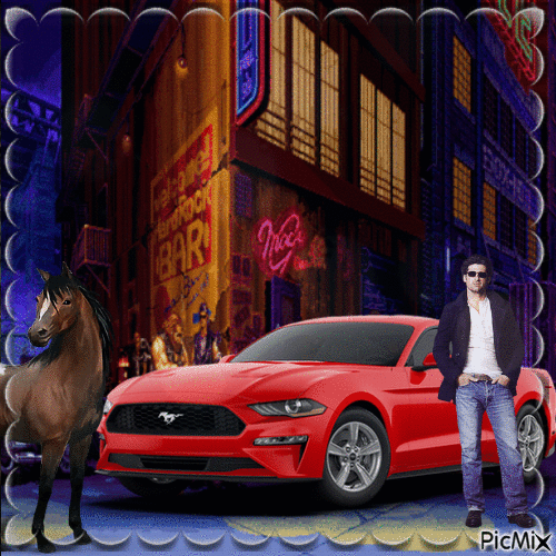 Ford Mustang - GIF animado grátis