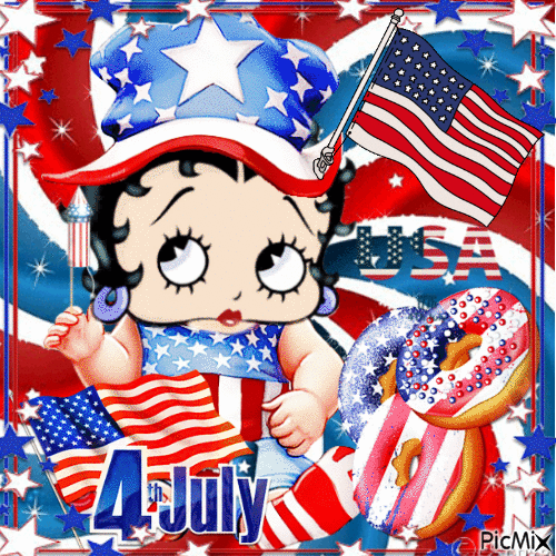 4 Juillet fête nationale usa - Free animated GIF