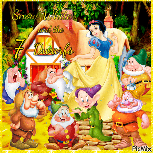 Snow White and the 7 Dwarfs - GIF animé gratuit