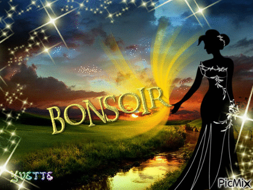 Bonsoir - Darmowy animowany GIF