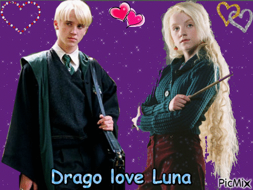 Drago love Luna - Ingyenes animált GIF