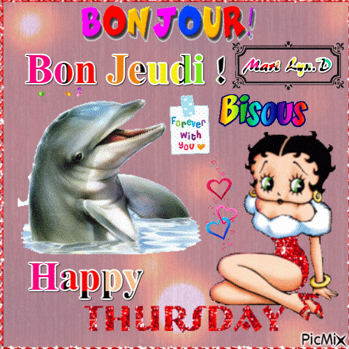 HAPPY THURSDAY/BETTY BOOP/BON JEUDI - Darmowy animowany GIF