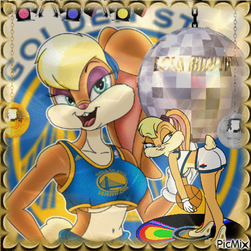 Lola Bunny - Disco basketball - GIF animado grátis