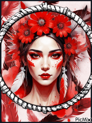 Portrait Theme Red - Ingyenes animált GIF
