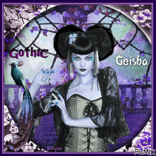 Geisha gothique - Animovaný GIF zadarmo