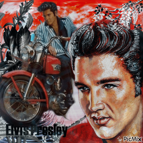 Elvis Presley Kunst - Бесплатни анимирани ГИФ