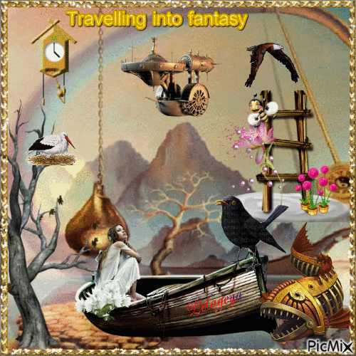 Travelling into fantasy - Бесплатный анимированный гифка