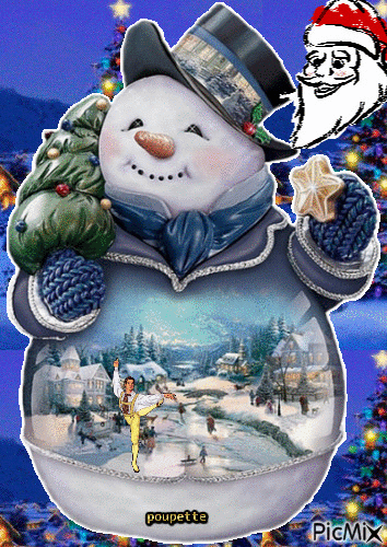 bonhomme de neige - Darmowy animowany GIF