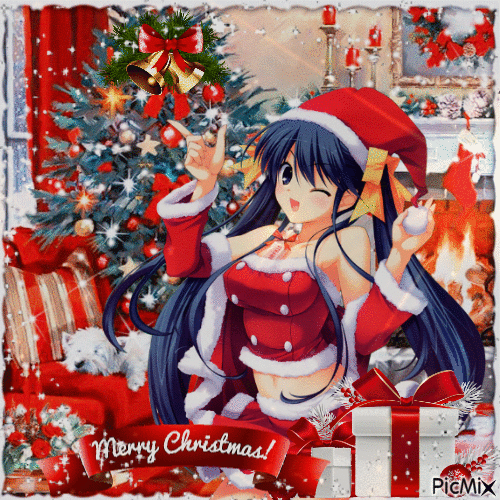 Weihnachten - Manga - Gratis geanimeerde GIF