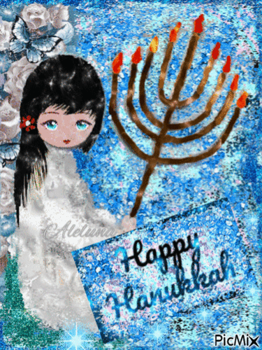 Happy Hanukkah - Bezmaksas animēts GIF