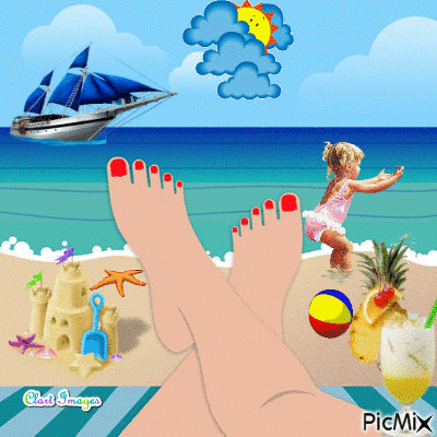 Relax al Mare - Animovaný GIF zadarmo