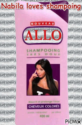 Nabila loves shampoing - Gratis animerad GIF