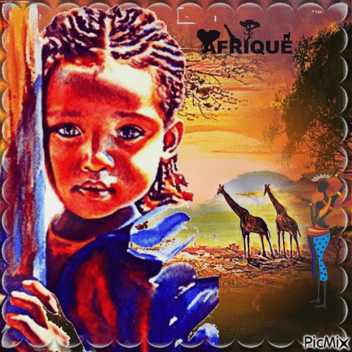 Enfant Afrique - Бесплатни анимирани ГИФ