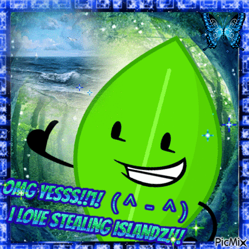leafy loves stealing islands - Free animated GIF