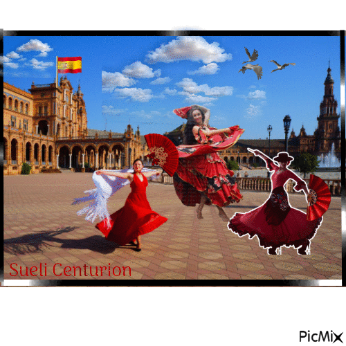 Mulher espanhola - Gratis animerad GIF