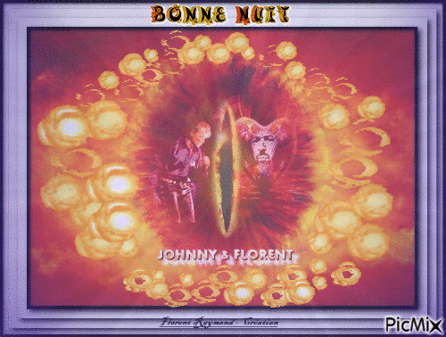 Johnny Hallyday / Bonne Nuit - GIF animé gratuit