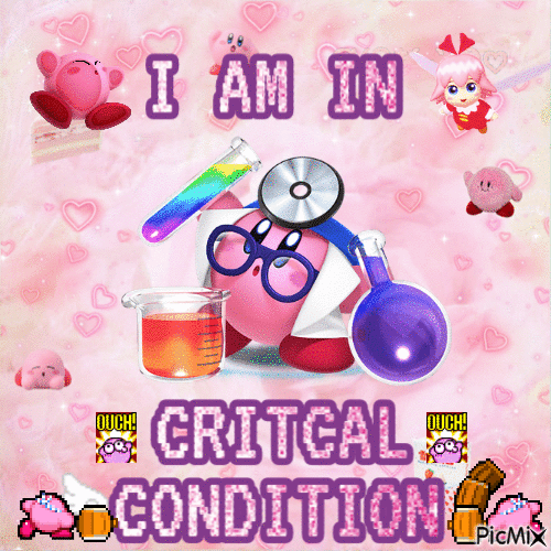 Kirby's Critical - Gratis animerad GIF