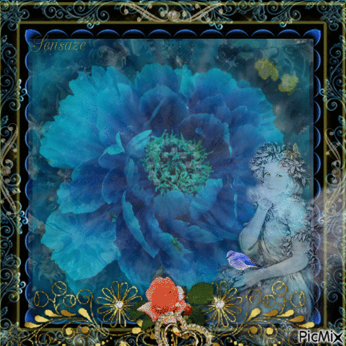 Blue Flower - Darmowy animowany GIF
