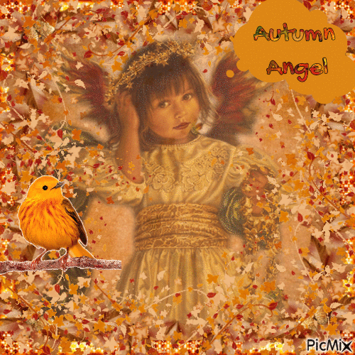 Autumn Angel - Darmowy animowany GIF