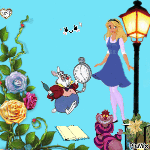 Alice au Pays des Merveilles - Darmowy animowany GIF